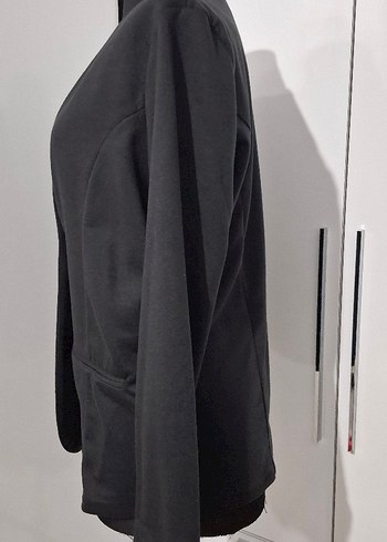 Düğmeli Siyah Kadın Ceket - Görsel 2