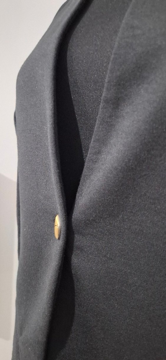 Düğmeli Siyah Kadın Ceket - Görsel 4