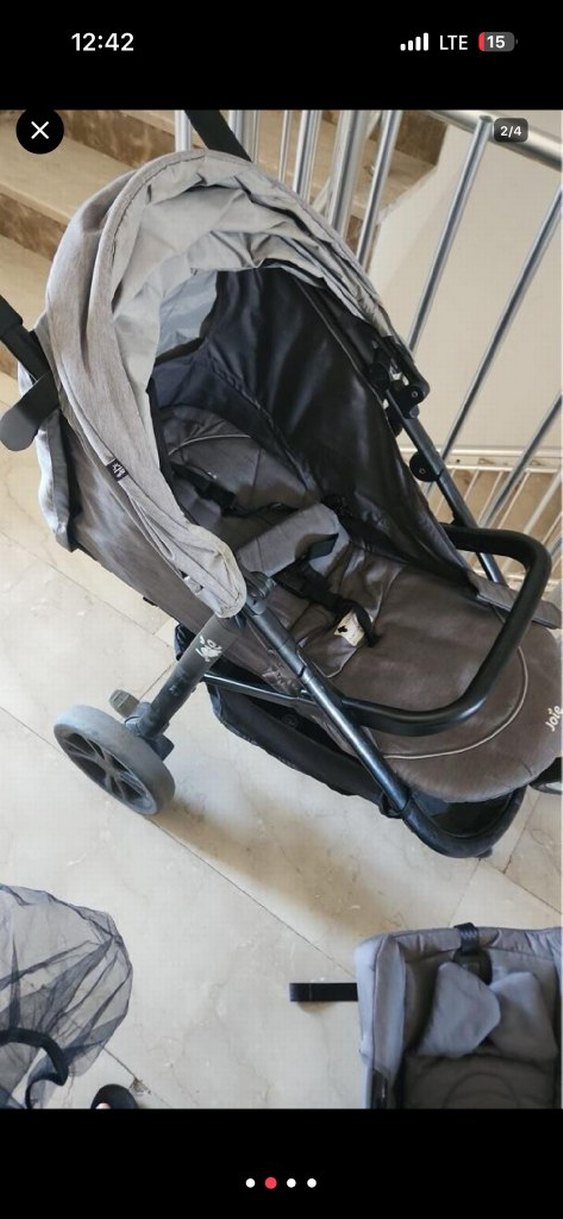 Gri Bebek puset ve bebek arabasi - Görsel 2