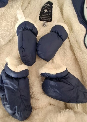 Mavi Gri Fermuarlı Bebek Tulumu - Görsel 2