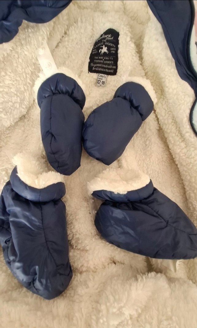 Mavi Gri Fermuarlı Bebek Tulumu - Görsel 2