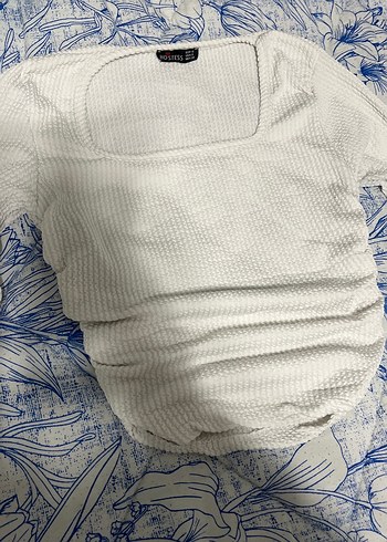 Kadın Beyaz Uzun Kollu Fitted Bluz - Görsel 4