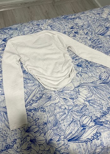 Kadın Beyaz Uzun Kollu Fitted Bluz - Görsel 2