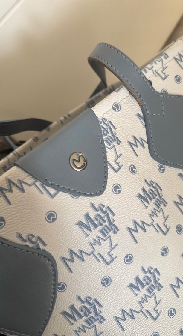 Gri Detaylı Beyaz Baskılı Kadın Çanta - Görsel 3