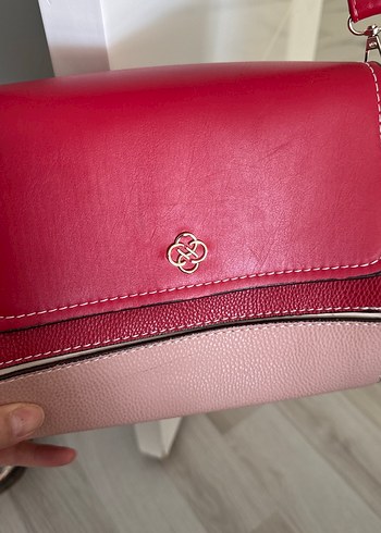 Klasik Zarif Kırmızı Deri Çanta - Görsel 2