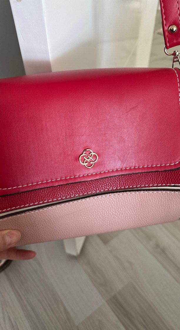 Klasik Zarif Kırmızı Deri Çanta - Görsel 2