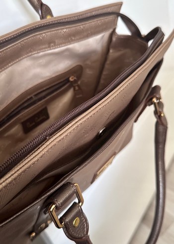 Kahverengi Deri Klasik Kadın Çanta - Görsel 3