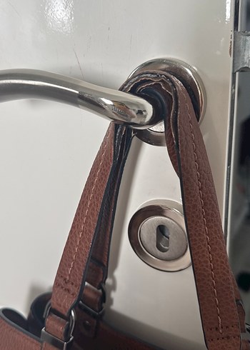 Kahverengi Deri Kadın Çanta - Görsel 6