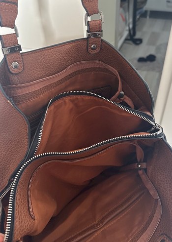 Kahverengi Deri Kadın Çanta - Görsel 2