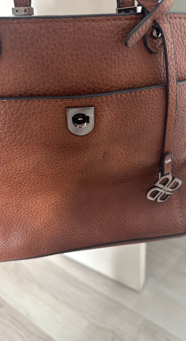 Kahverengi Deri Kadın Çanta - Görsel 5