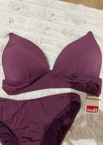 40 Beden Bordo Kadın Midi Bikini Takımı