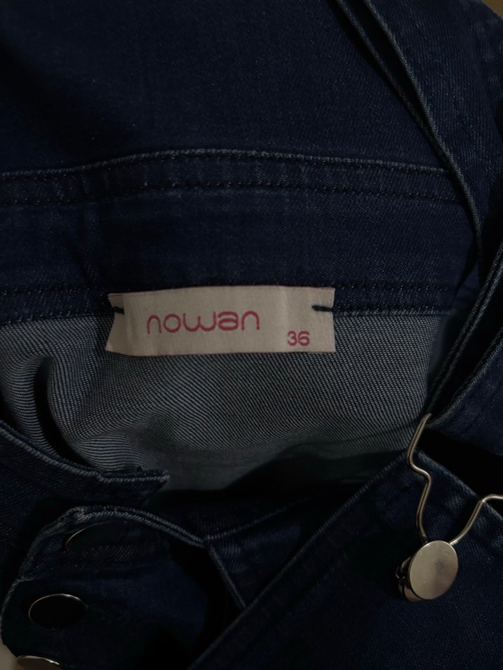 Kadın Lacivert Kot Midi Tulum - Görsel 3