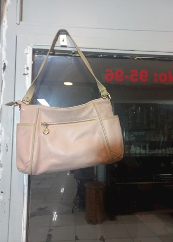 DESA Pembe Deri Kadın Çanta - Görsel 6