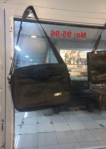 Fermuarlı Siyah Erkek Omuz Çantası - Görsel 9