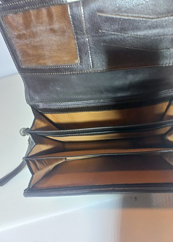 Kahverengi Deri erkek Portföy Çanta - Görsel 8