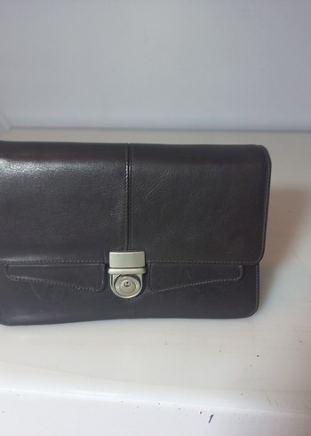 Kahverengi Deri erkek Portföy Çanta - Görsel 3