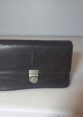 Kahverengi Deri erkek Portföy Çanta - Görsel 4