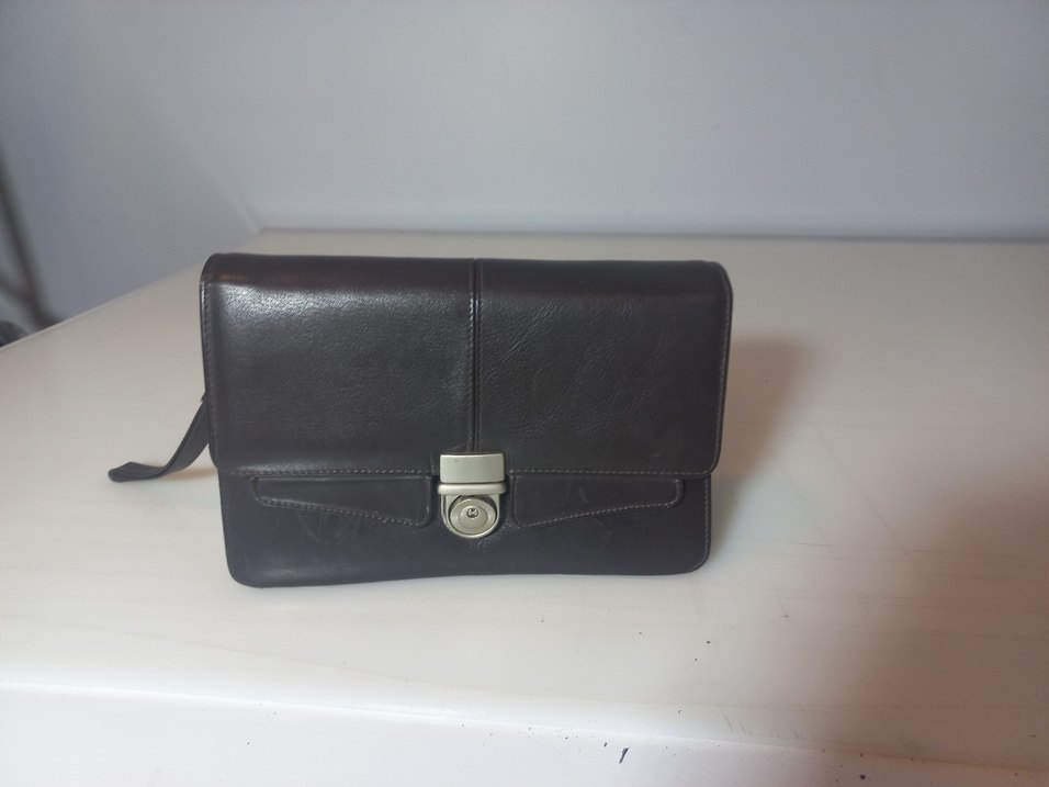 Kahverengi Deri erkek Portföy Çanta - Görsel 3