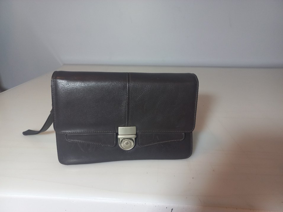 Kahverengi Deri erkek Portföy Çanta - Görsel 4