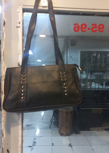 Tokalı Siyah  suni Deri Kadın Çanta - Görsel 4