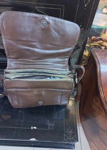 Kahverengi Deri Kadın Çanta - Görsel 8