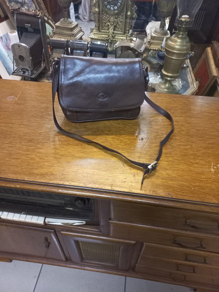 Kahverengi Deri Kadın Çanta - Görsel 3