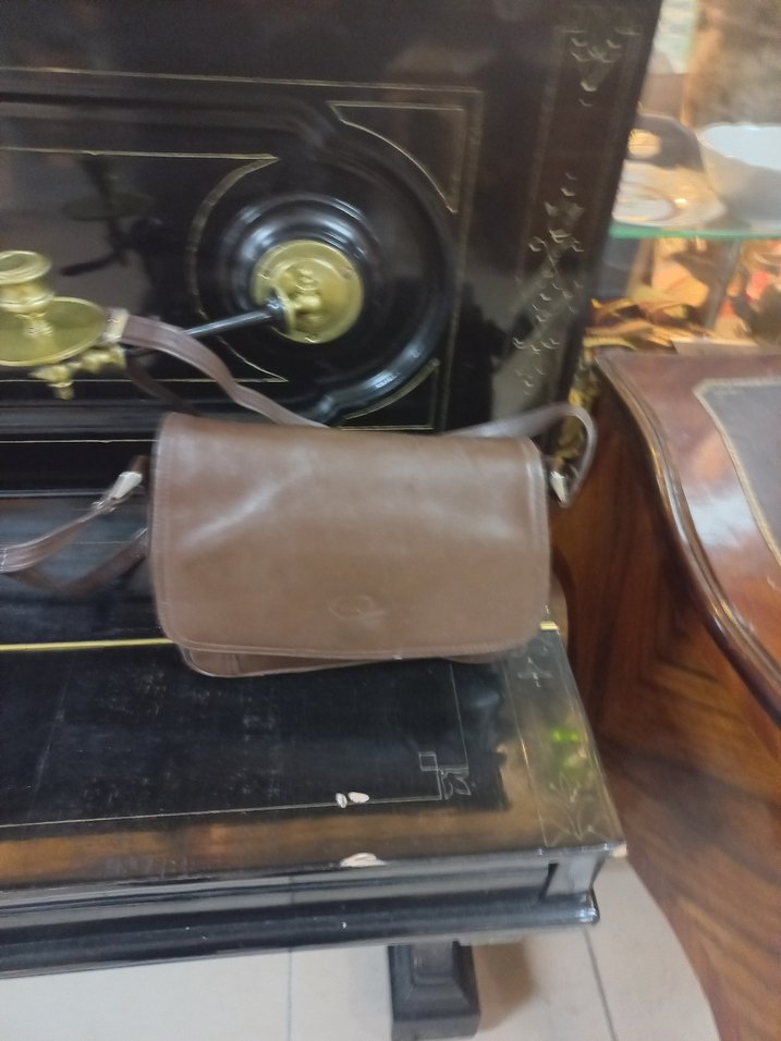 Kahverengi Deri Kadın Çanta - Görsel 5