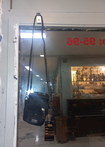 Erkek Siyah Bel Askılı Omuz Çantası - Görsel 6