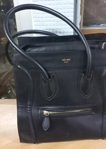 Siyah Parlak  suni Deri Kadın Çantası - Céline - Görsel 2