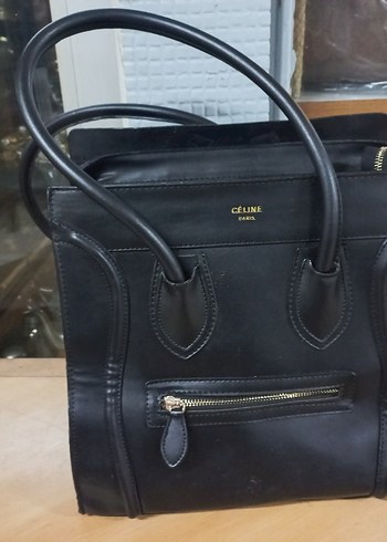 Siyah Parlak  suni Deri Kadın Çantası - Céline - Görsel 3