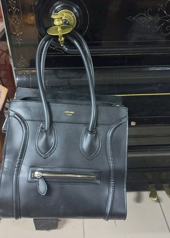 Siyah Parlak  suni Deri Kadın Çantası - Céline - Görsel 5