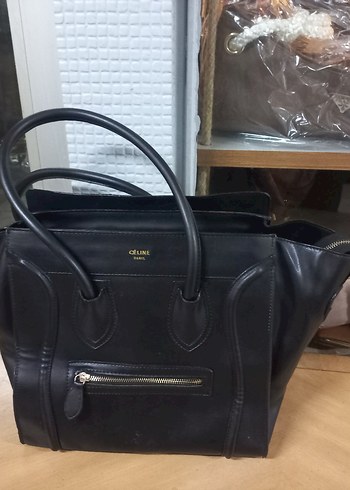 Siyah Parlak  suni Deri Kadın Çantası - Céline - Görsel 10