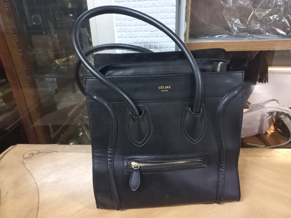 Siyah Parlak  suni Deri Kadın Çantası - Céline - Görsel 2
