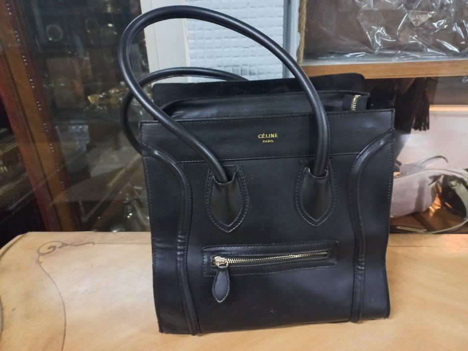 Siyah Parlak  suni Deri Kadın Çantası - Céline - Görsel 3