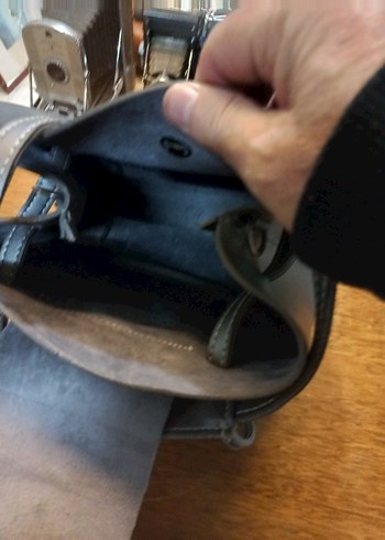 Gri suni Deri Kadın Çanta - Görsel 7