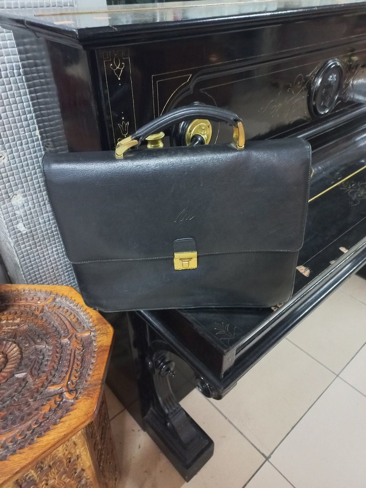 Modern Klasik Siyah Erkek Evrak Çantası - Görsel 5