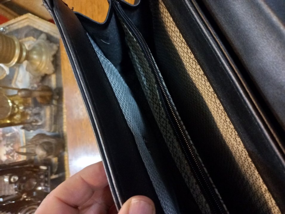 Klasik suni Deri Kadın Çanta siyah - Görsel 5