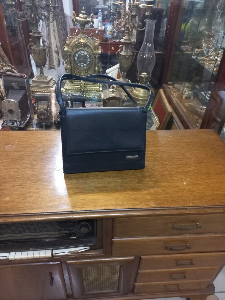 Klasik suni Deri Kadın Çanta siyah - Görsel 2