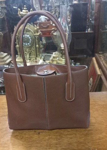 Klasik Bej suni Deri Kadın Çanta - Görsel 8