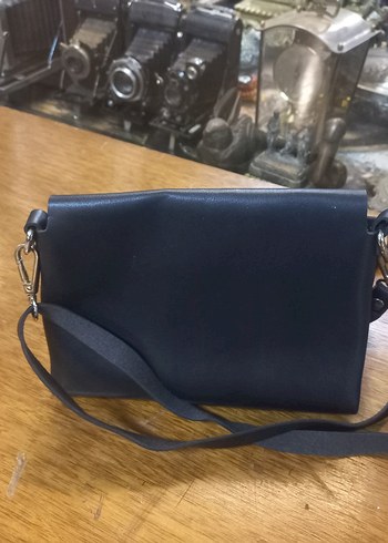 Siyah suni  Deri Kadın Çanta - Görsel 4