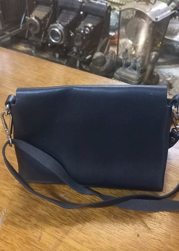 Siyah suni  Deri Kadın Çanta - Görsel 3