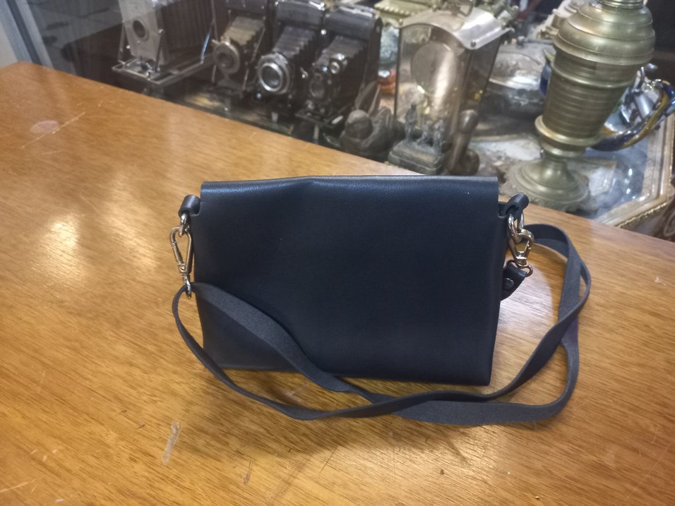 Siyah suni  Deri Kadın Çanta - Görsel 4