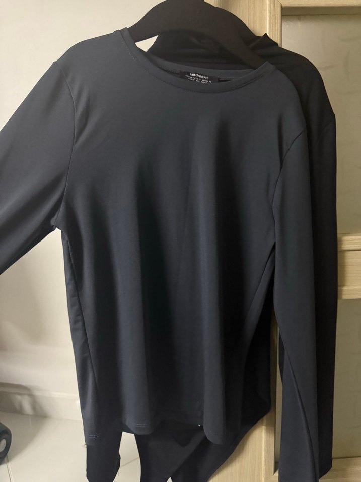 Erkek Siyah Dar Kesim Uzun Kollu Atlet - Görsel 3