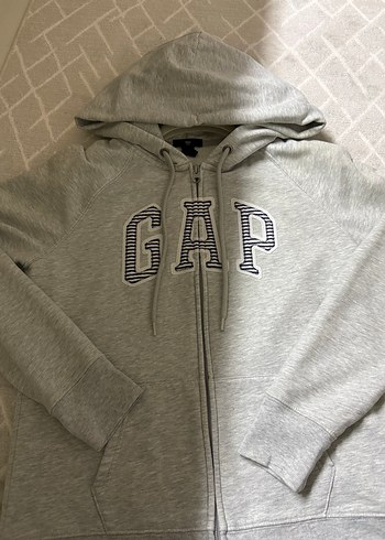 Gri Fermuarlı Kadın Sweatshirt - Görsel 2