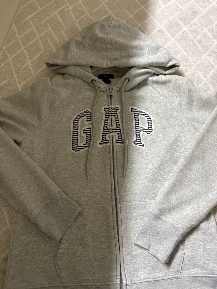 Gri Fermuarlı Kadın Sweatshirt - Görsel 2