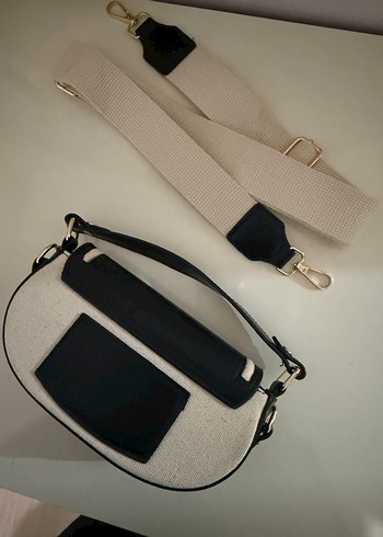 Siyah Deri Kemerli Kadın Çanta - Görsel 3