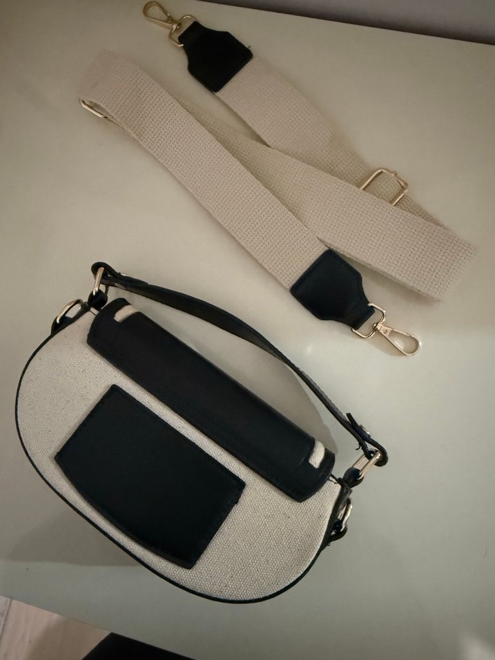 Siyah Deri Kemerli Kadın Çanta - Görsel 3