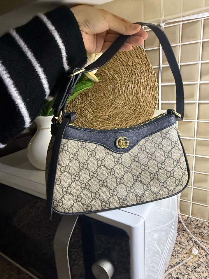 Klasik Elegan Kahverengi Deri Kadın Çanta - Görsel 2