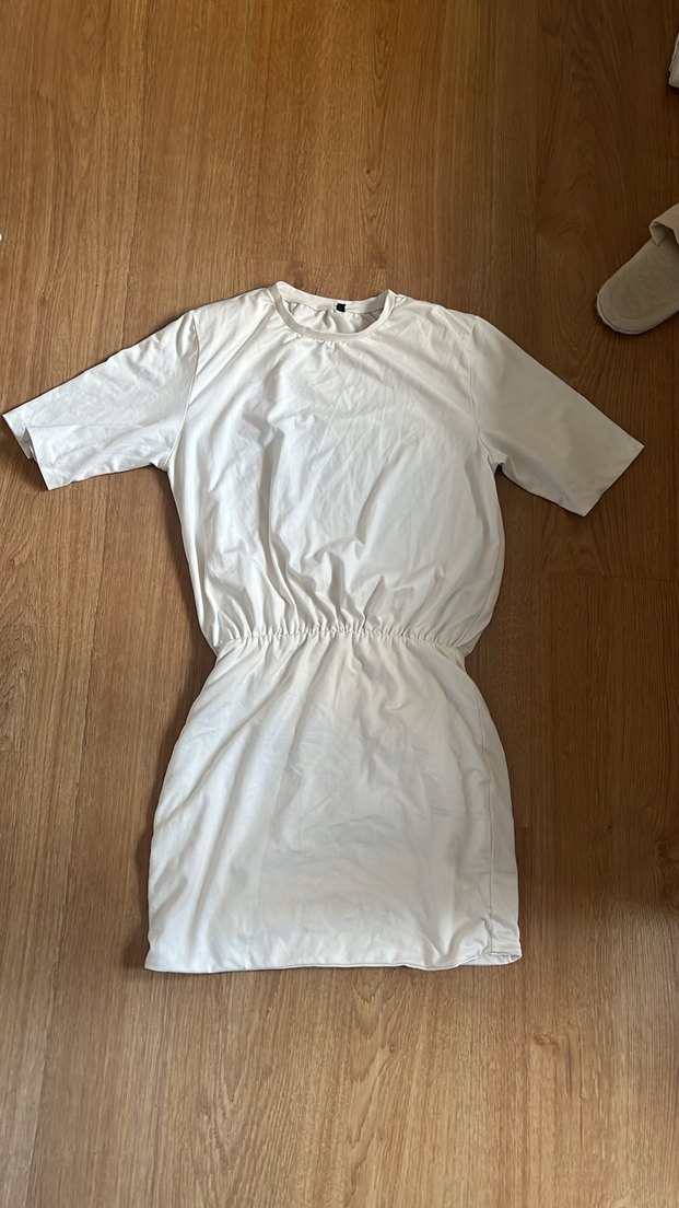 Beyaz Mini elbise - Görsel 3