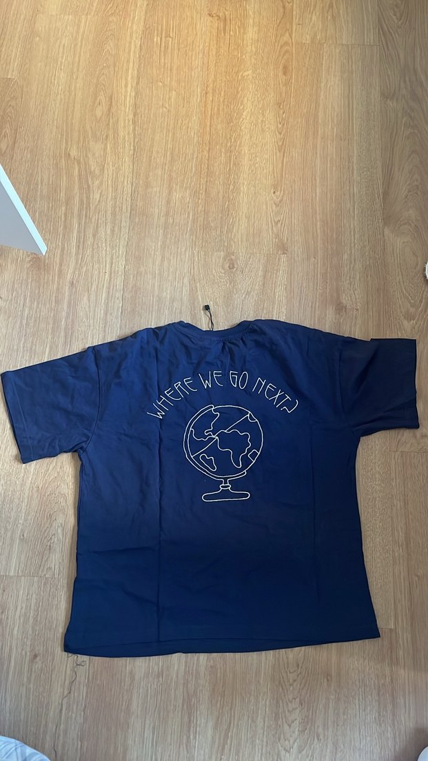 Trendyolmilla Lacivert %100 Pamuk Baskılı Tişört - Görsel 2